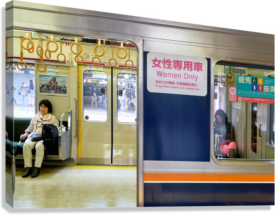 Women only train cart in Kyoto Japan for female passengers Canvas Print