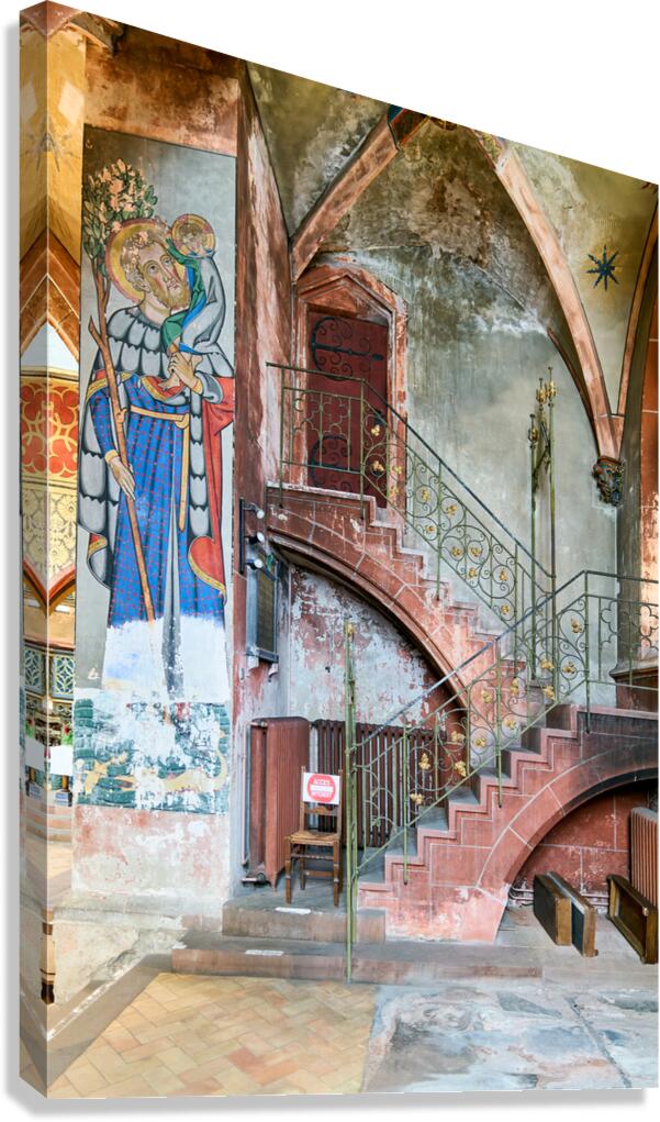 Exploring Saint Pierre le Jeune church in Strasbourg Alsace Canvas Print