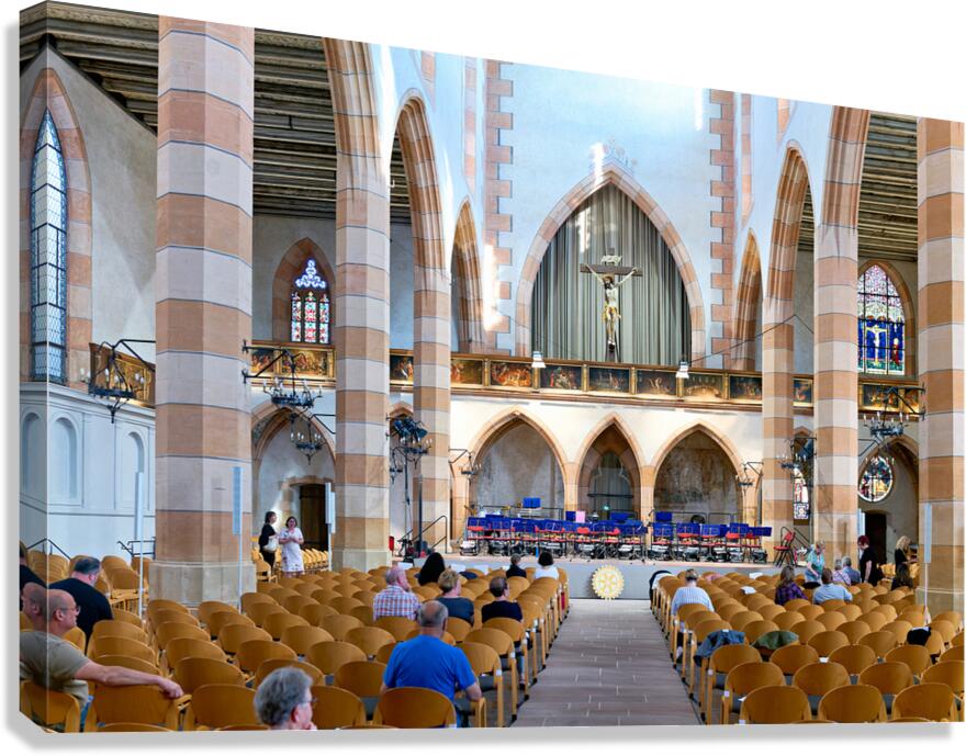 Concert event at Eglise Saint Matthieu in Colmar Alsace with vis Canvas Print