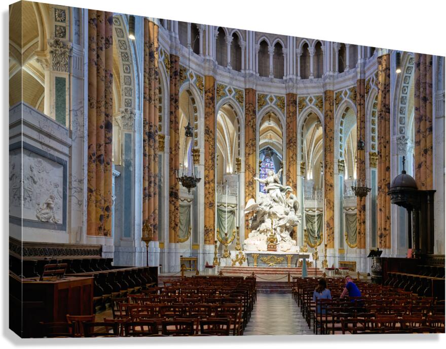 Explore Chartres Cathedral in Chartres France with visitors insi Canvas Print