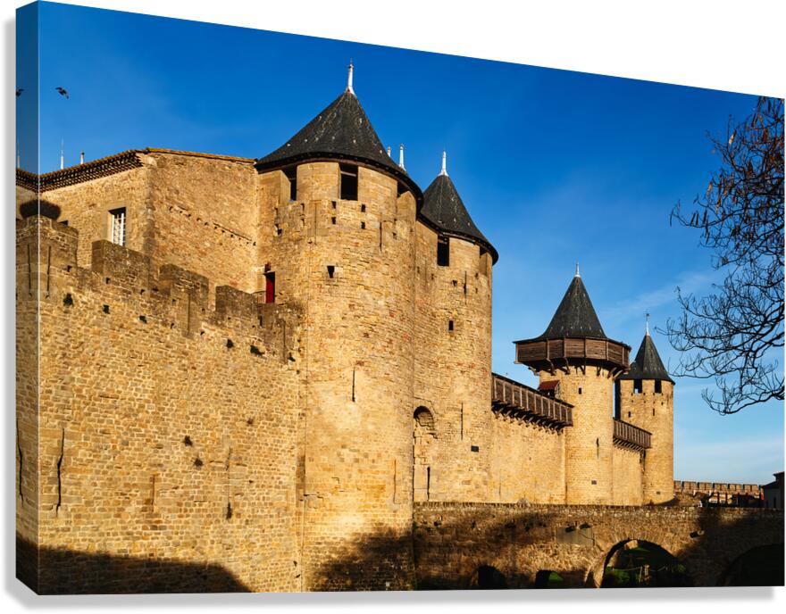 Explore ancient towers and walls of Carcassonne France Canvas Print