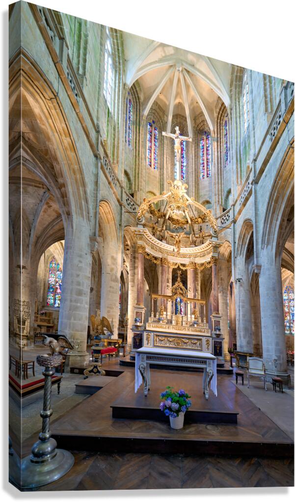 Visit to the basilica of st saviour in dinan france Canvas Print