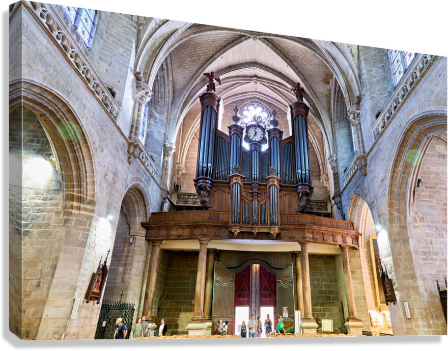 Saint Pierre Cathedral organ in Vannes Brittany France Canvas Print
