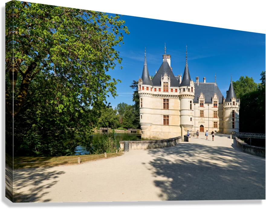 Visit to Azay le Rideau in Loire Valley France on a clear day Canvas Print