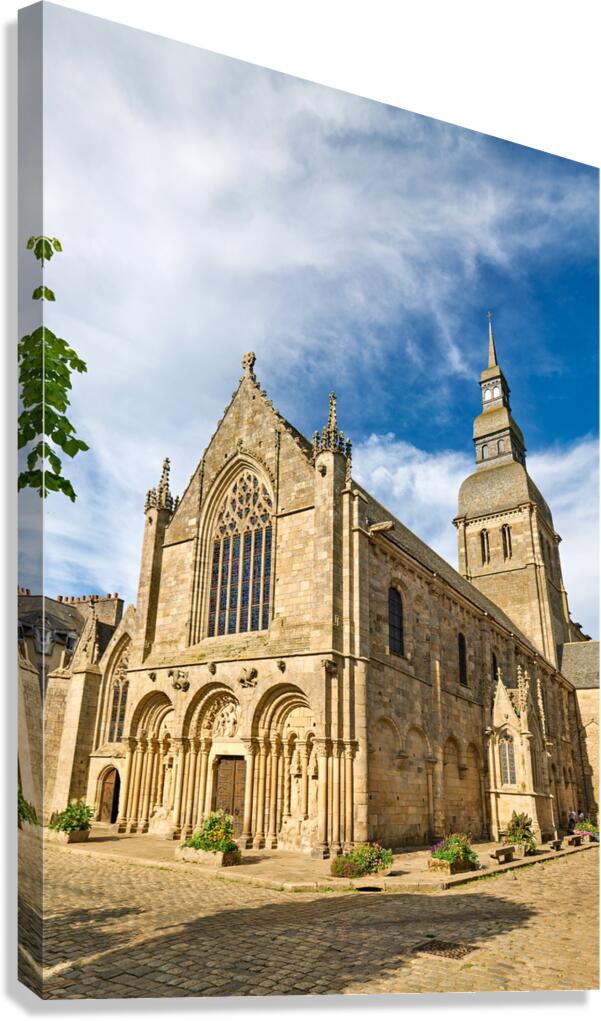 Explore the basilica of st saviour in dinan brittany france Canvas Print