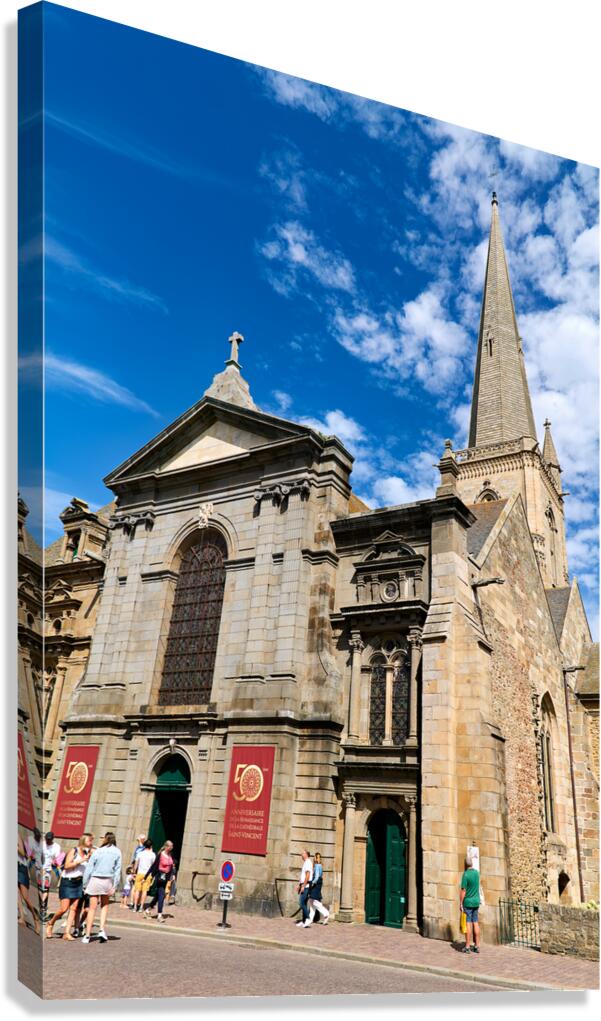 Explore cathedral saint vincent in saint malo brittany france Canvas Print