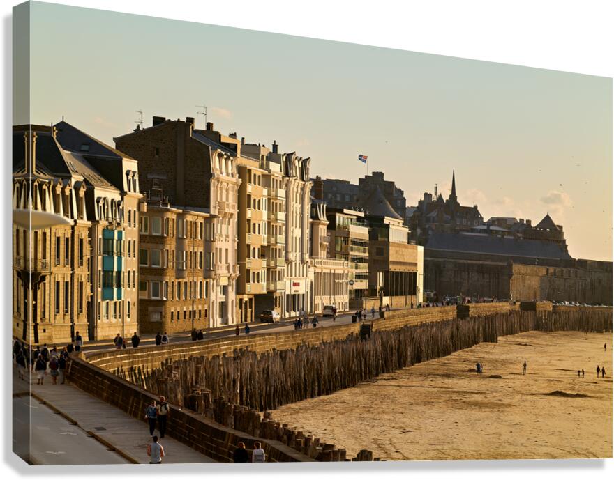 Visit to Grand Plage du Sillon in Saint Malo Brittany France Canvas Print