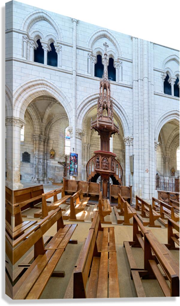 Collegiale Saint Martin church in Chablis Burgundy France Canvas Print