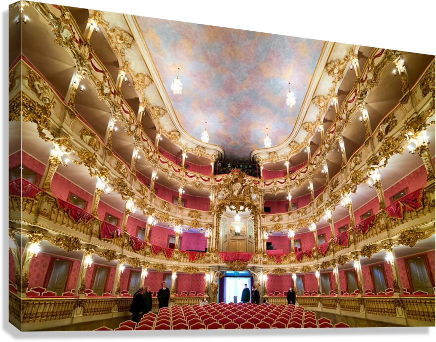 Inside cuvillies theatre at residenz palace in munich germany Canvas Print