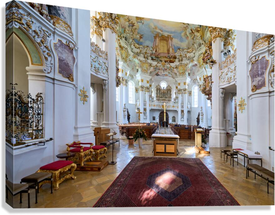 Pilgrimage Church of Wies in Bavaria along the Romantic Road Canvas Print