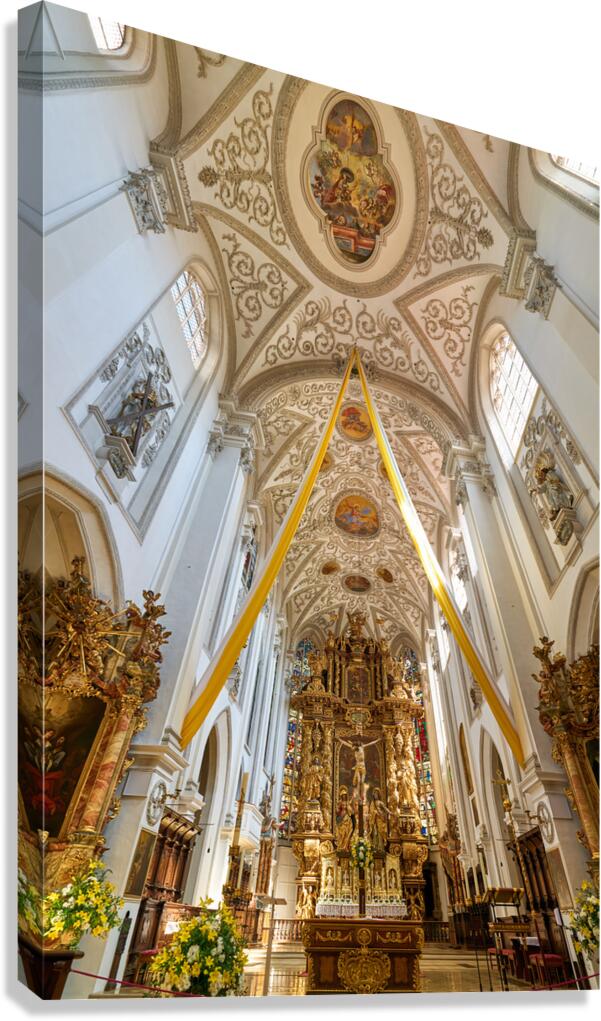 Visit to the Church of the Assumption of Mary in Landsberg am Le Canvas Print