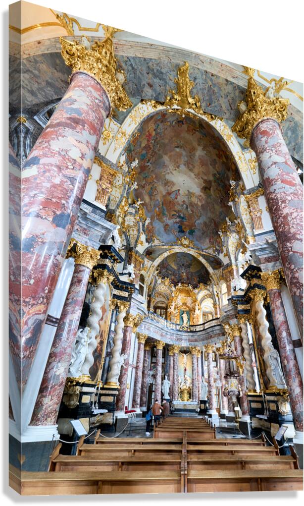 Hofkirche court church in wurzburg on the romantic road Canvas Print