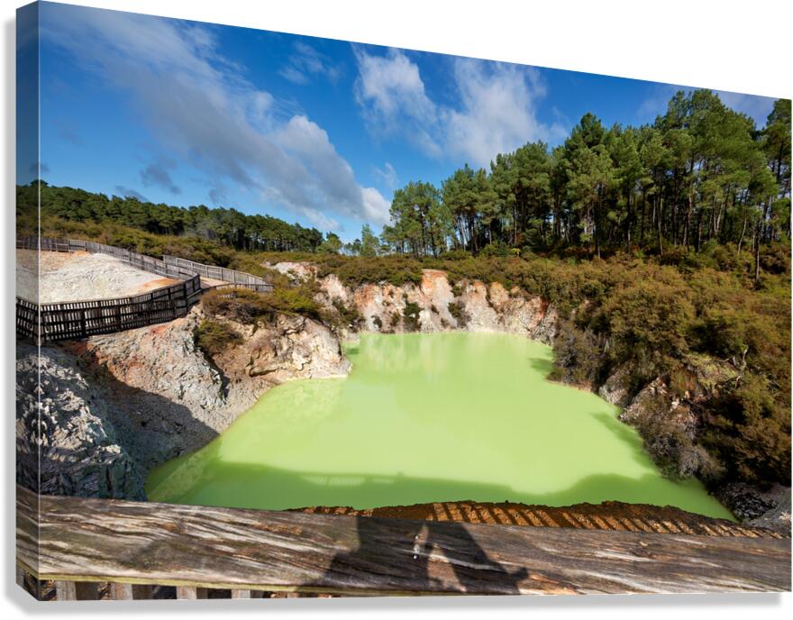 Views of devils bath in waiotapu thermal wonderland rotorua Canvas Print
