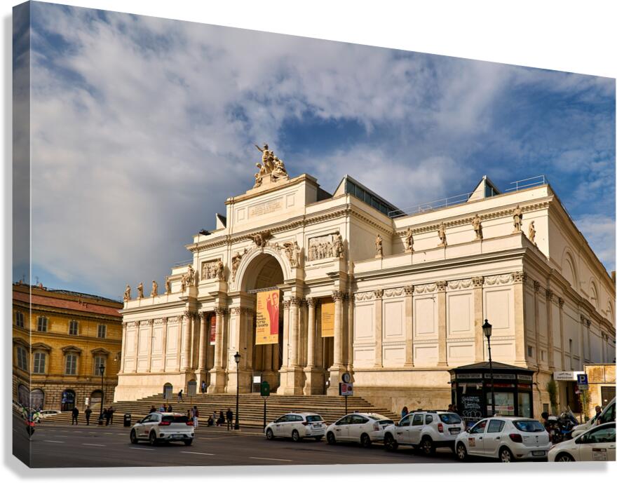Palazzo delle Esposizioni in Rome invites visitors for art and c Canvas Print