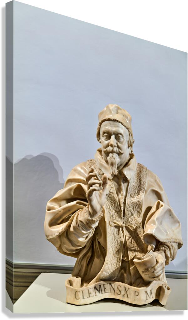 Berninis Clement X bust in Galleria Nazionale dArte Antica Canvas Print