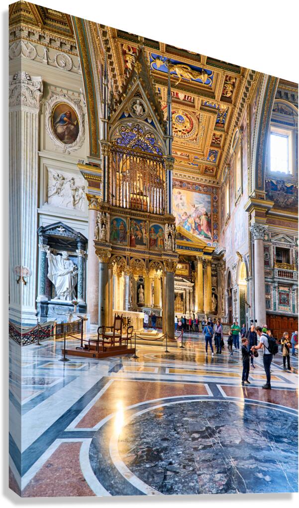 Exploring the archbasilica cathedral in rome Canvas Print
