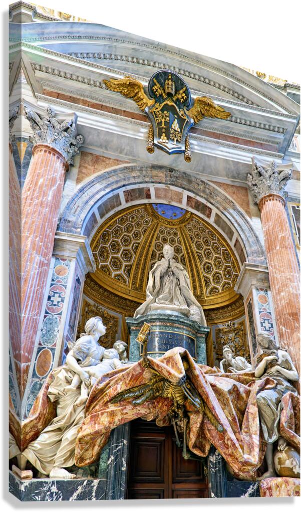 Visit St. Peters Square near Alexander VIIs tomb Canvas Print