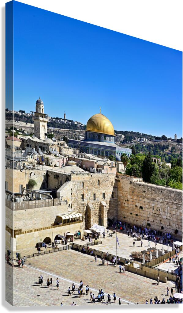 View of Temple Mount and surrounding area in Jerusalem Israel Canvas Print