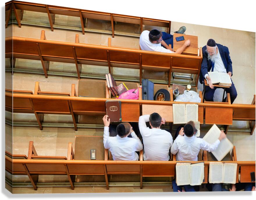 Prayer study at Hurva Synagogue in Jerusalem Canvas Print