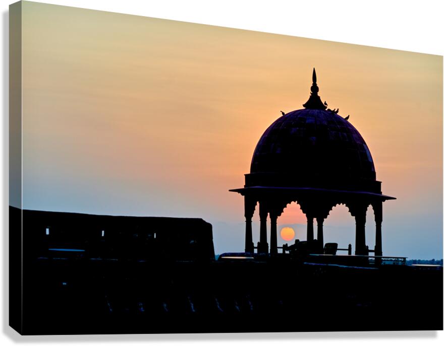 Sunset view at Khimsar Fort in Rajasthan India Canvas Print
