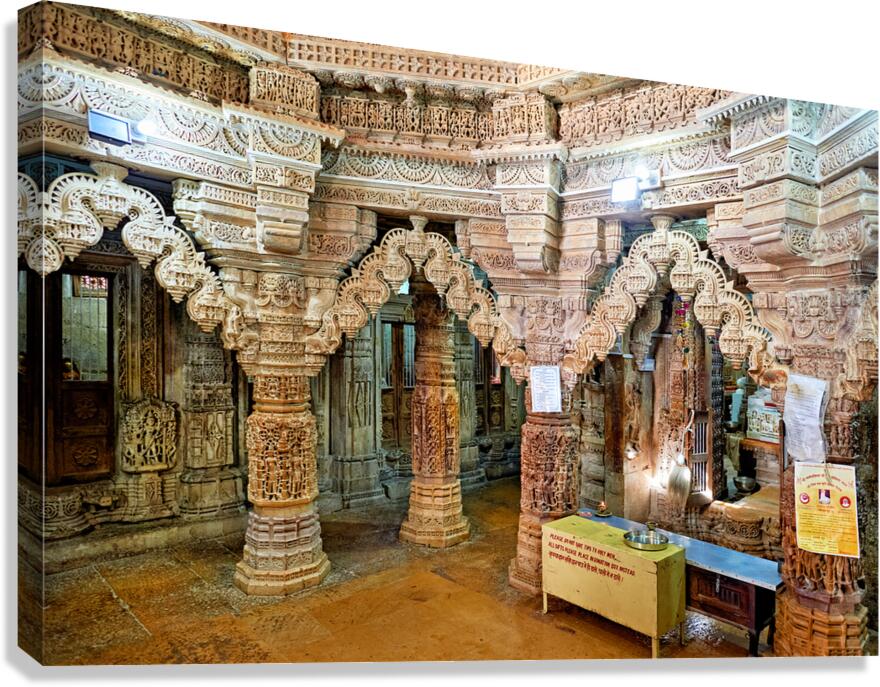 Exploring Sri Jaisalmir Jain Temple architecture Canvas Print