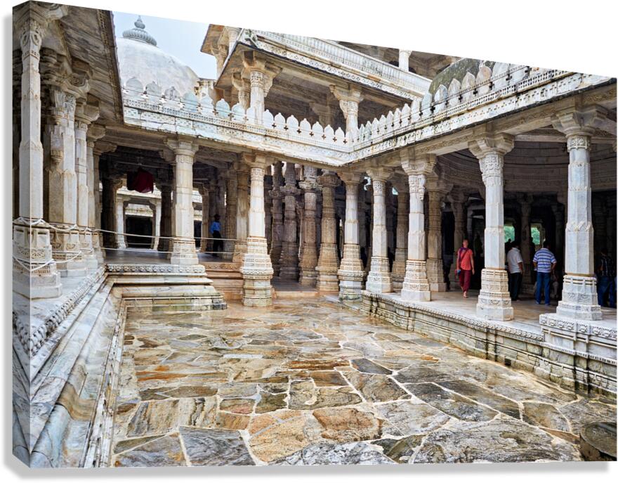 Jain old temples in Ranakpur attract many visitors daily Canvas Print