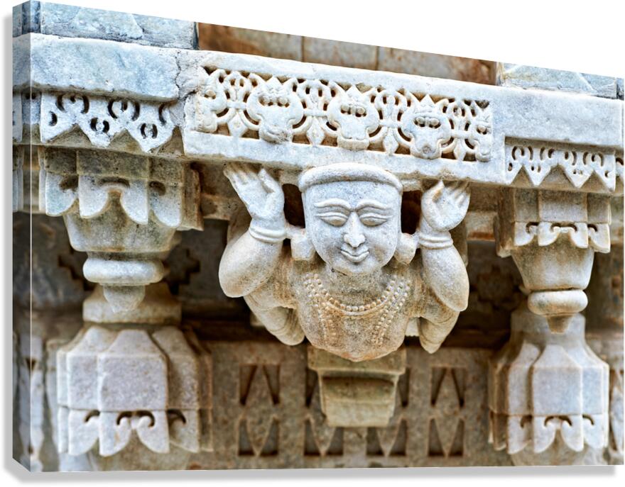 Exploring Jain temples in Ranakpur Rajasthan India Canvas Print