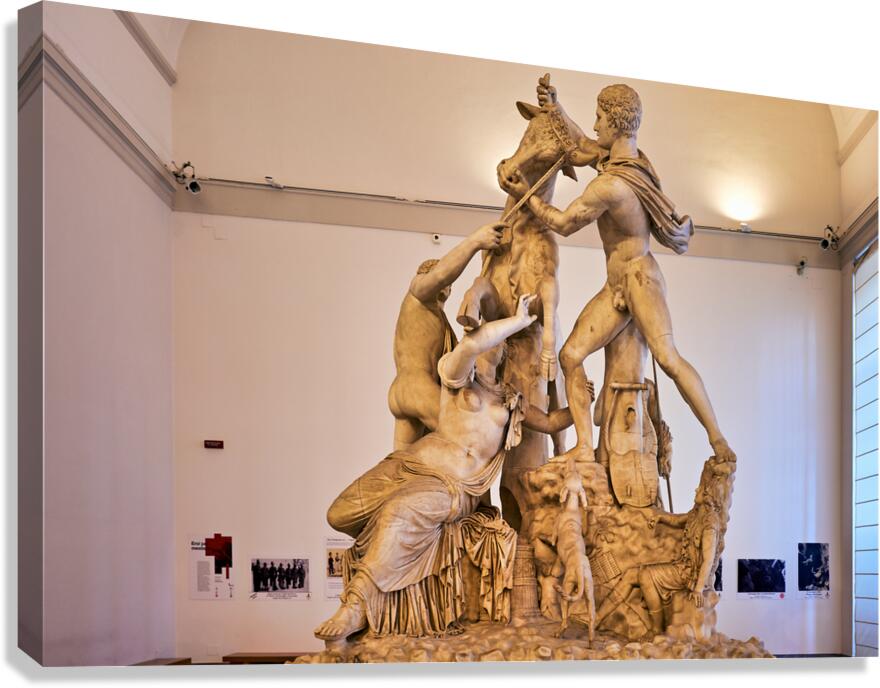 Sculpture at national archaeological museum of naples Canvas Print