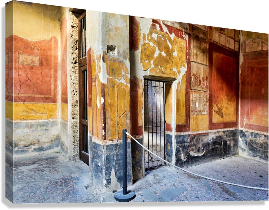 Exploring ancient walls in Pompeii Naples Campania Italy Canvas Print