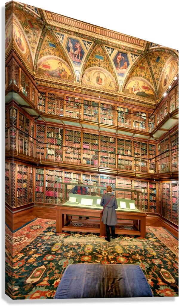 Exploring rare books at Morgan Library and Museum in Manhattan Canvas Print