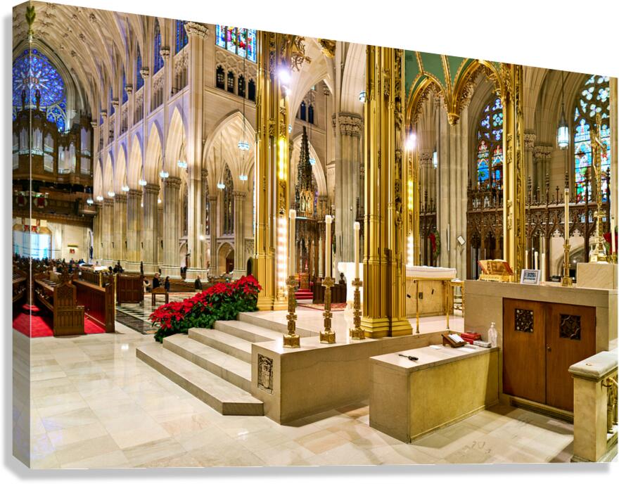 St. Patricks Cathedral interior in Manhattan during holiday sea Canvas Print