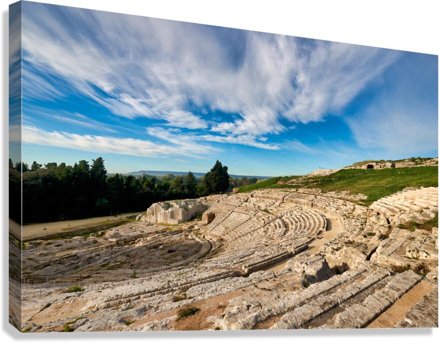Explore the ancient Greek theatre of Syracuse in Sicily Italy Canvas Print
