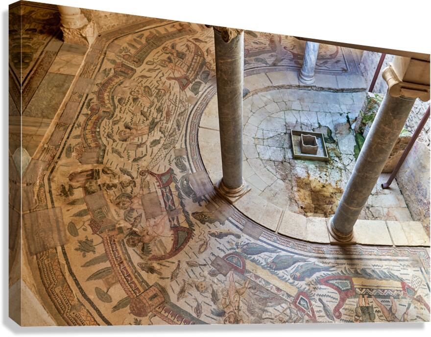 Exploring mosaics at Villa Romana del Casale in Sicily Canvas Print