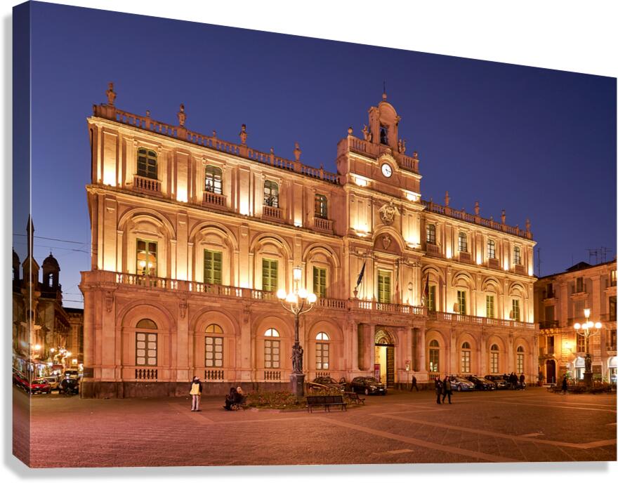 University building at Università degli Studi di Catania in Sic Canvas Print