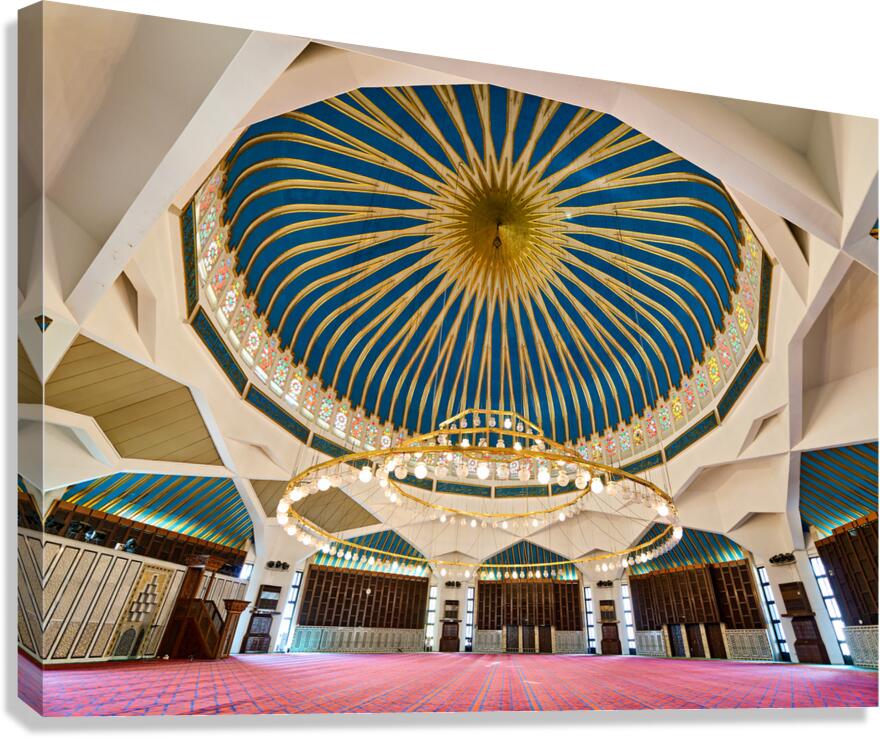 Visit to King Abdullah Mosque in Amman Jordan during daylight ho Canvas Print