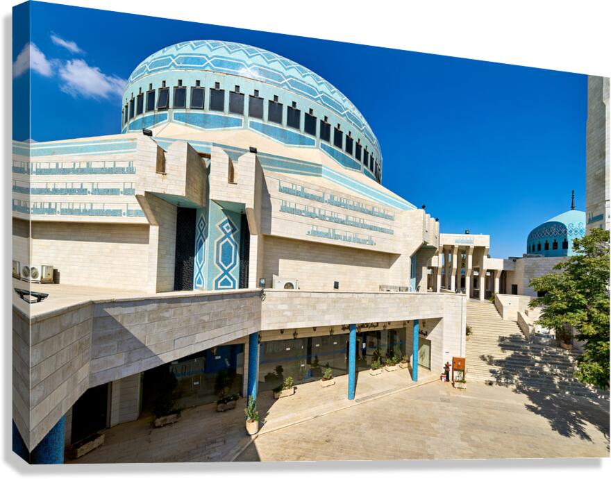 Discover King Abdullah Mosque in Amman Jordan during the day Canvas Print