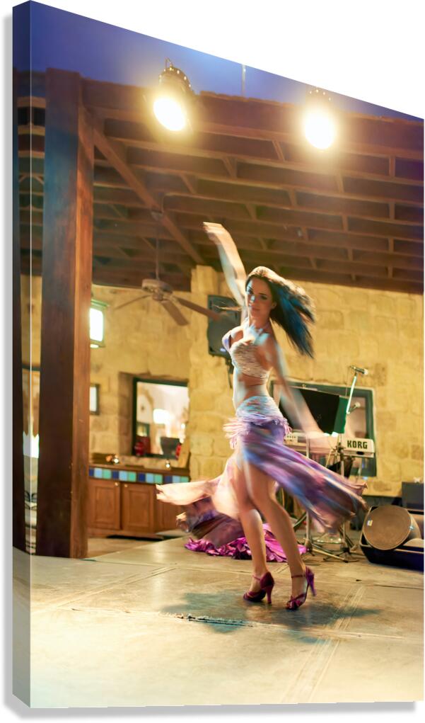 Belly dance performance in Jordan with dancers and music Canvas Print