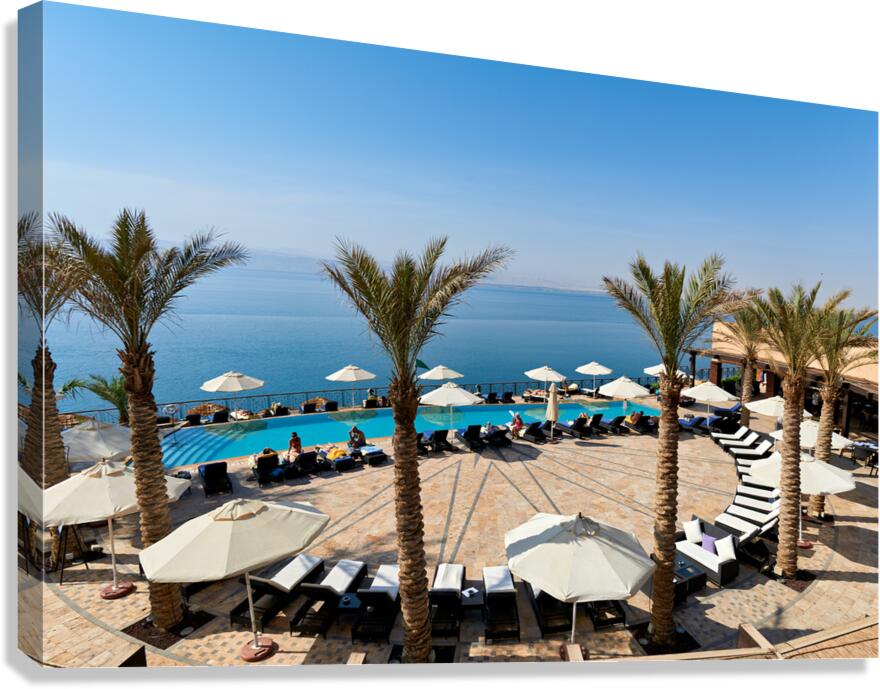 Visit Movenpick Resort at Dead Sea in Jordan for a day of relaxa Canvas Print