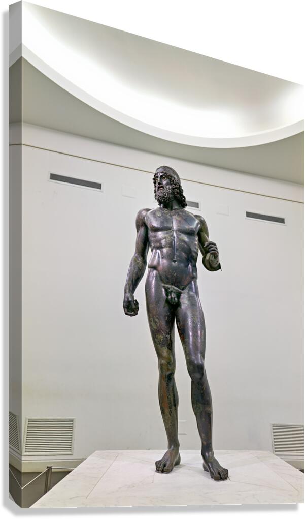 Riace bronzes in national museum of magna grecia at reggio calab Canvas Print
