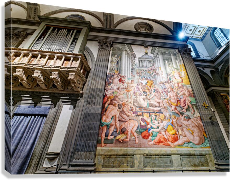 Martyrdom of St. Lawrence painting in Basilica of San Lorenzo Fl Canvas Print