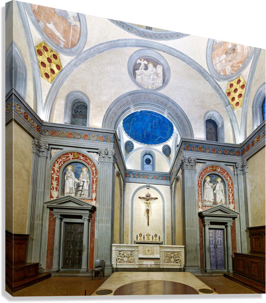 Visit to the basilica of san lorenzo in florence tuscany italy Canvas Print
