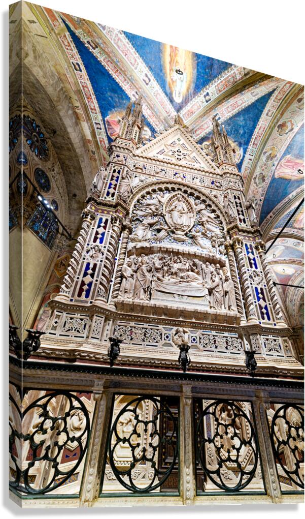Orsanmichele church in Florence with Orsancagnas Tabernacle Canvas Print