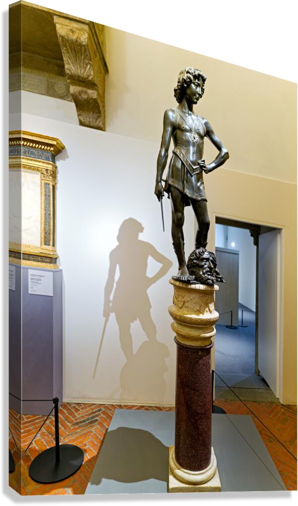 David statue by Donatello at Museo Nazionale del Bargello in Flo Canvas Print