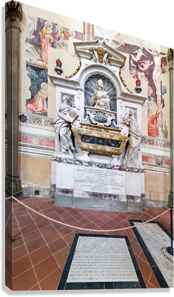 Visit Basilica di Santa Croce Florence: Galileos Tomb Canvas Print
