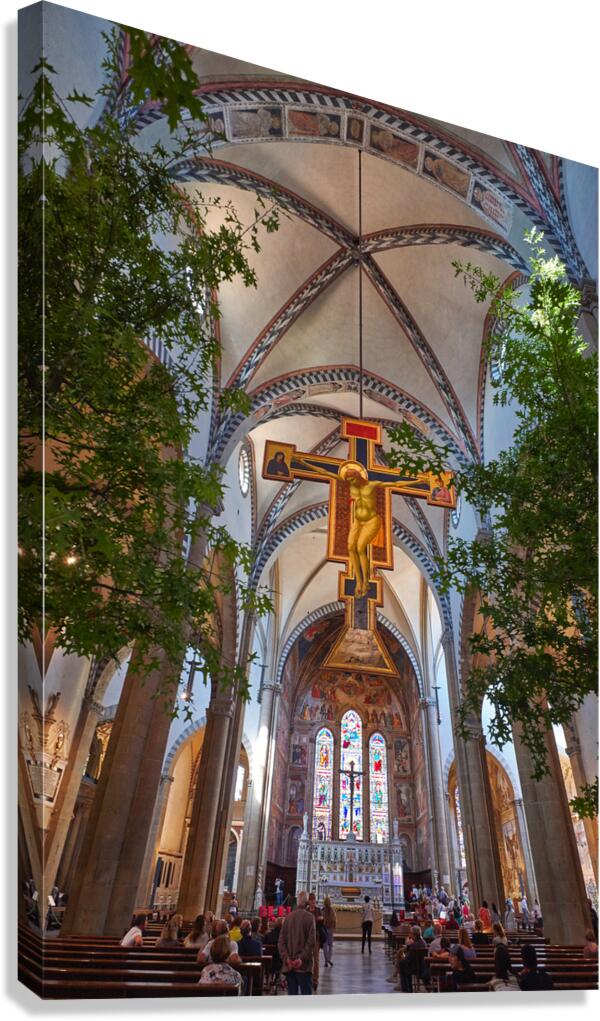 Visit to santa maria novella church in florence tuscany italy Canvas Print
