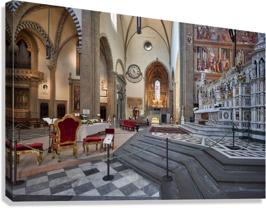 Visit to santa maria novella church in florence tuscany italy Canvas Print