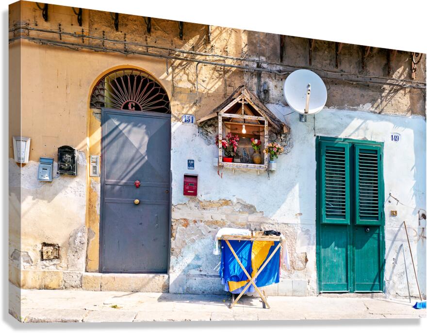 Exploring streets of Palermo Sicily in a sunny day Canvas Print