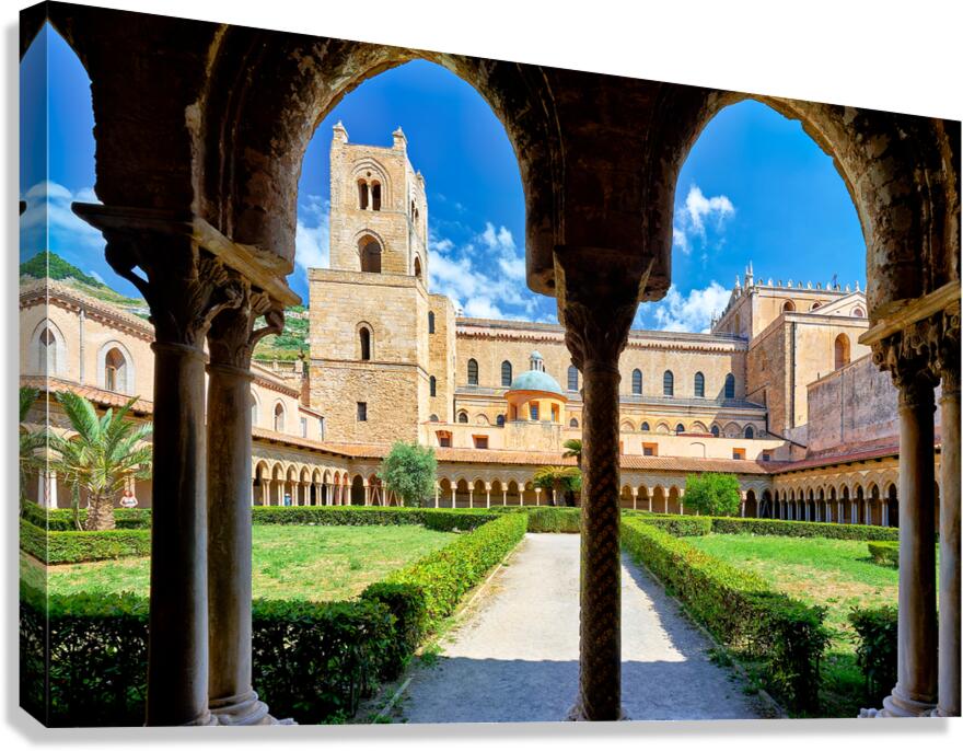 Discovering Duomo di Monreale in Palermo Sicily Italy Canvas Print