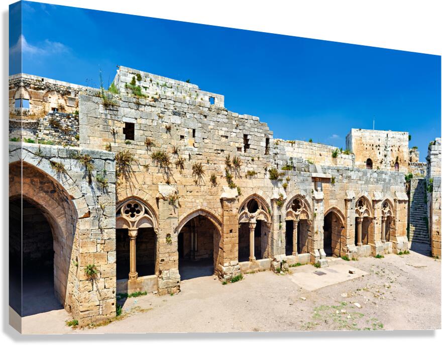 Exploring Krak des Chevaliers in Syria a historic crusader cast Canvas Print