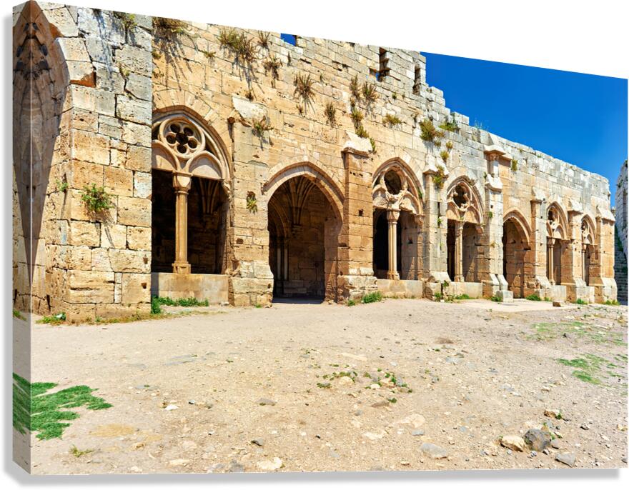 Exploring Krak des Chevaliers crusader castle in Syria Canvas Print